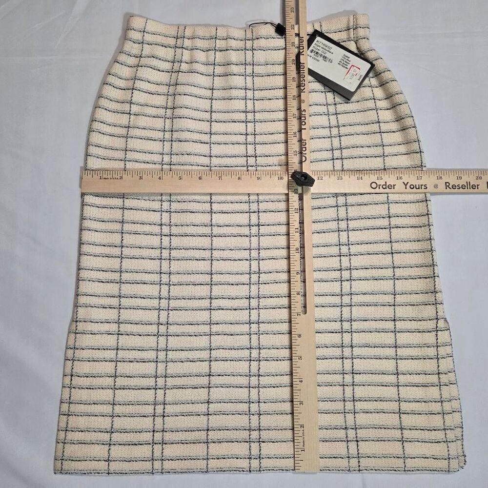 ST. JOHN COLLECTION WOOL TWEED PENCIL SKIRT BLACK WHITE WOMENS SIZE 2 $485 NWT - Picture 5 of 6